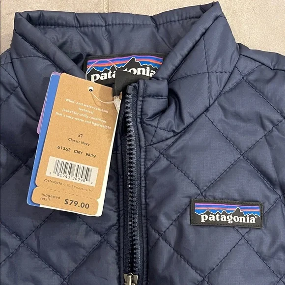 Patagonia Dark Blue Quilted Jacket - Picture 2 of 4